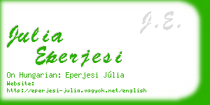 julia eperjesi business card